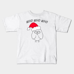 Santa Owl Kids T-Shirt